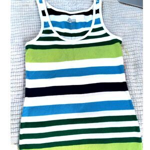 G.H. Bass & Co. White Cotton Ribbed Tank Top Small | NWOT | Coastal